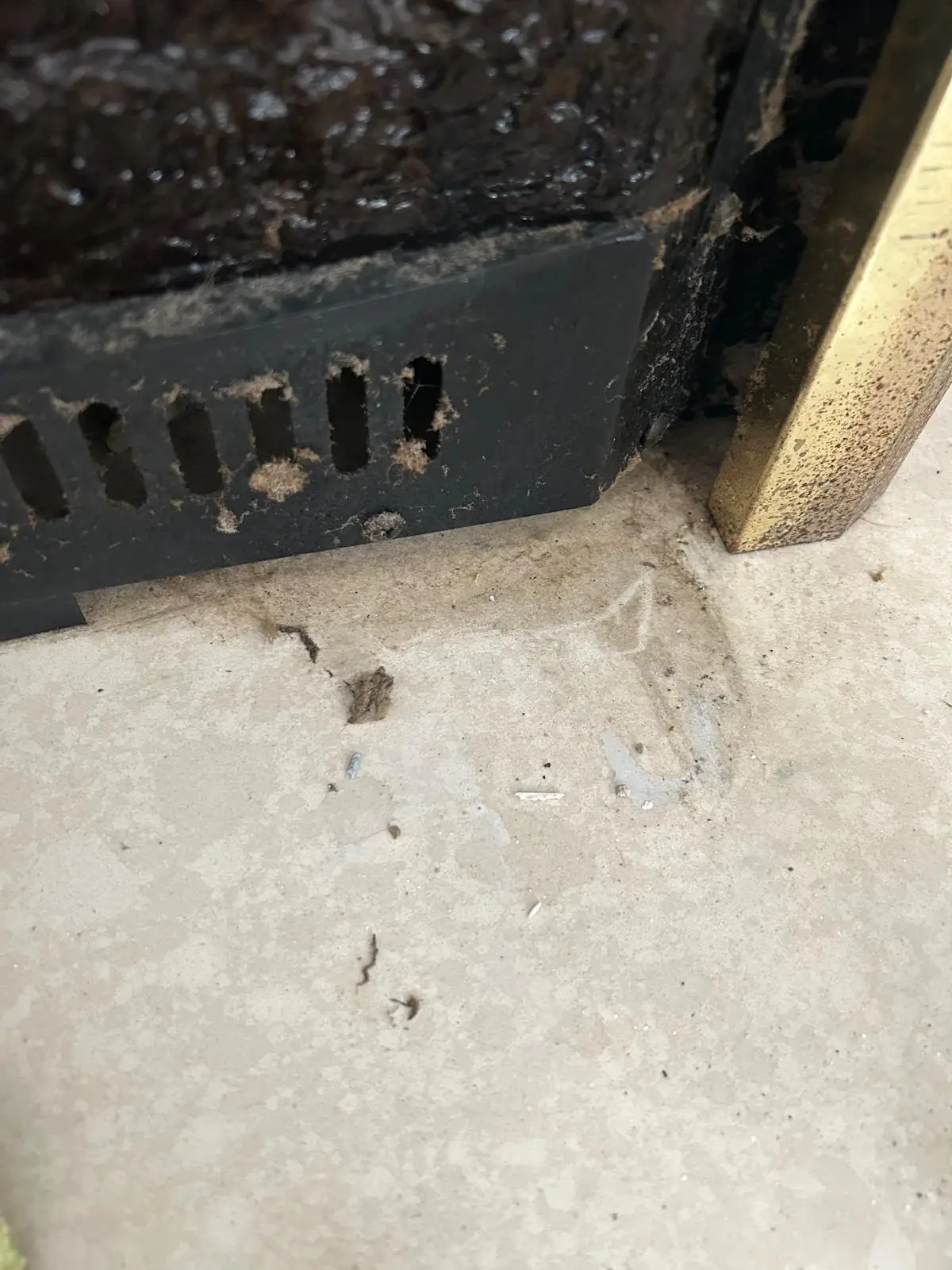 Fireplace Clean before cleaning